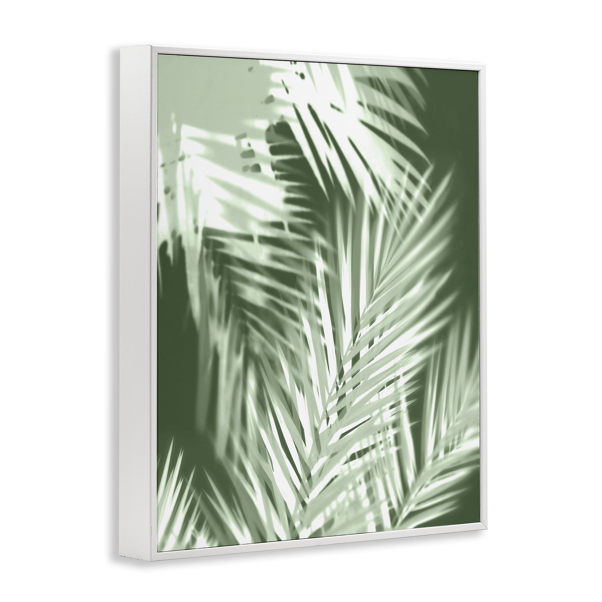 Stupell Industries Abstract Palm Leaves Botanical & Floral Painting White Framed Art Print Wall Art, 11 x 14