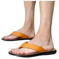 thumbnail image 3 of Durtebeua Fashion Men's Summer Beach Breathable Shoes Sandals Male Slipper Flip Flops Flat Shoes Mens Comfortable Flip Flops Orange,7.5, 3 of 5