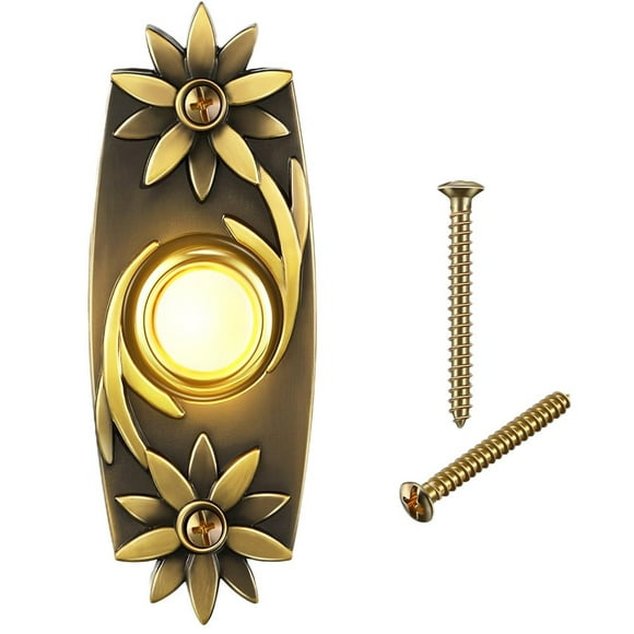 1pc Heavy Duty Metal Doorbell Push Button Antique Bronze Wired Doorbell