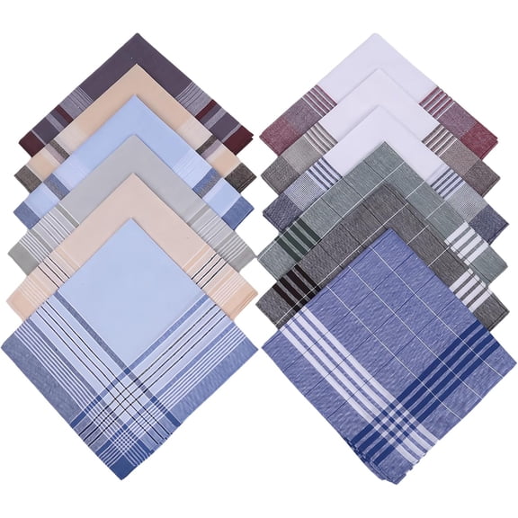 Pure Cotton Handkerchiefs for Men, Classic Style, Absorbing & Machine Washable, Floral Design in Multiple Colors, Premium Pocket Squares