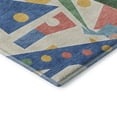 thumbnail image 3 of Addison Rugs Mayfield Premium Machine Washable Transitional Geometric Blue Rectangle Rug, 3' X 5' Machine Washable Transitional Geometric Blue Oversized Sherpa Throw Blanket, 3 of 7