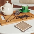 thumbnail image 5 of Yvsxxv 4Pcs Wood Coasters Bamboo Coaster Teapot Cup Cushion Square Coasters Natural Insulation Pad For Drinking Glasses, Tabletop Protection, 5 of 7