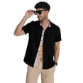 thumbnail image 3 of HAOMEILI Men's Button Down Shirts Short Sleeve Casual Shirts Summer Beach Shirts Vacation Wedding Shirts with Pocket, 3 of 7