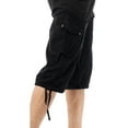 thumbnail image 4 of X RAY JEANS Mens Belted 18" Inseam Below Knee Long Cargo Shorts, Black, 34, 4 of 5