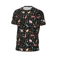thumbnail image 6 of Wukai Cute Rabbit And Flower Print Men's Short-Sleeved Mesh T-Shirt,Quick-Dry Short Sleeve Workout T-Shirt-X-Small, 6 of 8