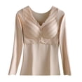 thumbnail image 3 of WAGUTH Fall Winter Thermal Tops for Women Lace V‑Neck Long Sleeve Seamless Slim Fit Warm Base Layer Undershirt for Fall Winter, 3 of 4