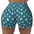 thumbnail image 2 of Picia Easter eggs dancing to music Printed Workout Shorts for Women Seamless Scrunch Butt Lifting High Waisted Yoga Gym Booty Running Moisture-wicking Short Pants-XX-Large, 2 of 8