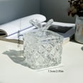 thumbnail image 6 of Candy Dishes Crystal Glass Candy Box with Lid Decorative Covered Food Storage Organization Sugar Bowl Cookie Jar Biscuit Jar Seasoning Jar for Home Kitchen(Clear)(clear,2.95x2.95x4.53"), 6 of 7