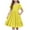 Yellow, variant on lcziwo Summer Dresses for Girls Smocked Short Sleeve Casual Tiered Dress Square Neck Flowy Sundress Tween Boho Clothes Blue 120