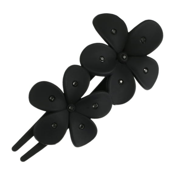 Unique Bargains 1 Pc Cute Rhinestones Hair Clips Hairdo Clip for Girls 4.13"x2.09"x1.46" Black