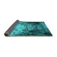 thumbnail image 2 of Ahgly Company Indoor Square Oriental Turquoise Blue Industrial Area Rugs, 4' Square, 2 of 4