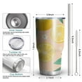 thumbnail image 6 of 30oz Lemon Tumblers Stainless Steel Tumbler with Lid and Straw,Vacuum Insulated Double Wall Travel Tumbler Cups Mug with Cleaning Brush for Coffee,Tea, 6 of 7