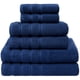 thumbnail image 1 of Set de Toallas Americanas de Lino Suave 6 Piezas 590 GSM Azul Turquí, 1 of 8