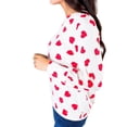 thumbnail image 3 of Love Heart Printed Women Long Sleeve Shirt Autumn Tops, 3 of 5