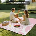 thumbnail image 4 of Outdoor Rug 5x7 ft Nautical Coastal Waterproof Outdoor Patio Rug Mat Non Slip Outside Area Rugs Carpet for RV,Camping,Porch,Deck,Pool,Balconybackyard,Ocean Coral Print Pink White, 4 of 9