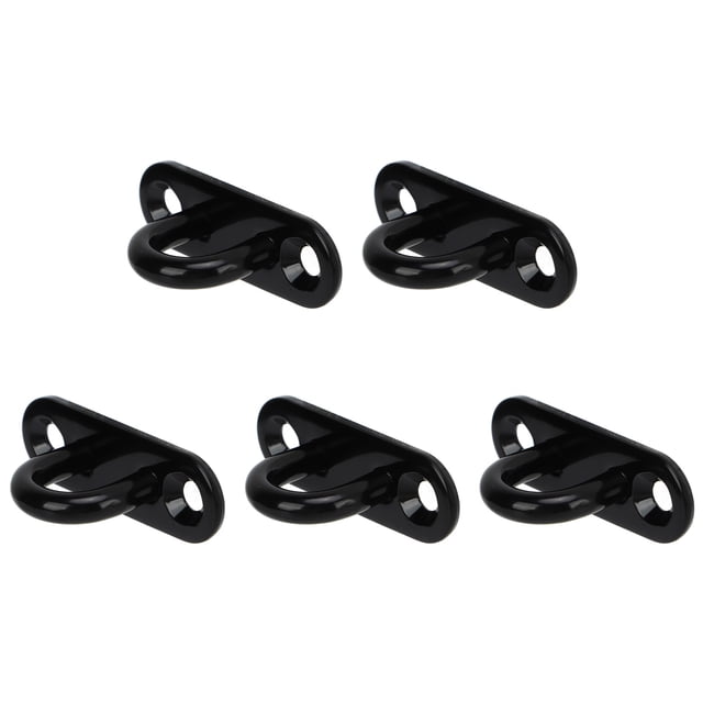 Ceiling Hook Eye Pad, Black Perforated Baking Paint Pad Eye Plate Rust Proof For Ceiling Fan 5mm/0.20in