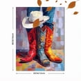 thumbnail image 3 of Qisvanset Cowboy Boots Hat Canvas Wall Art 15.75x11.81 INCHES, 3 of 8