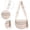 color, variant on EDFRWWS Nylon Crossbody Bag Zipper Bum Bag Spacious Sling Shoulder Bag for Women (Beige)