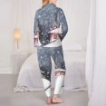 thumbnail image 5 of Kll Winter Landscape Print Women'S Long Sleeve Pajamas With Pants Sleepwear Loungewear 2 Set-Large, 5 of 9