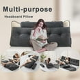 thumbnail image 5 of Headboard Pillow Full - Adjustable Back Support Wedge Pillow for Sitting Up in Bed, Perfect for Reading. Includes Removable & Washable Cover,Grey (54x8x20 Inches), 5 of 16