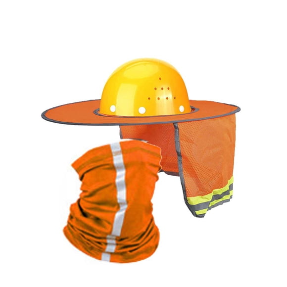 Advancent Verano Sun Shades Protección Casco Cuello Escudo Gorras Cubiertas Multicolor Construcción Escudos de seguridad Cascos protectores Ciclismo naranja brillante