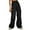 Black-womens jeans plus, variant on PXLKNZH Women's High Waisted Ripped Denim Pants Casual Wide Leg Baggy Solid Jeans with Pockets,Black,S