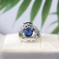 thumbnail image 4 of 3Ct Oval Cut Lab-Created Blue Sapphire Engagement Ring 14K White Gold Plated, 4 of 4
