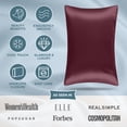 thumbnail image 5 of Bare Home Satin Pillowcase Set of 2 - Silky Soft for Hair and Skin - Envelope Closure - King 20x36, Burgundy, 5 of 9