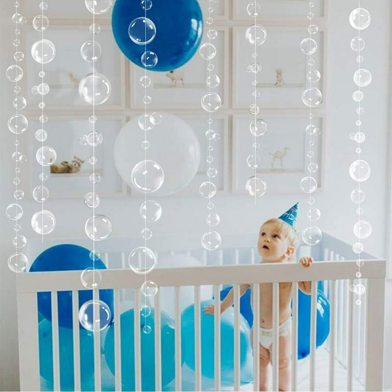 Chok 5 String Under the Sea White Bubble Garlands for Little Mermaid Party  Decorations 2D Bubble Coutout Garland Hanging Bubbles Streamer Pool Ocean  Underwater Kids Birthday Baby Shower 