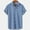Blue, variant on SwiftWear Men Short Sleeve Polyester Turndown collar Stripe T Shirts For Man Green M