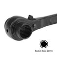 thumbnail image 4 of Uxcell 12 Point Scaffold Ratchet Spanner Ratcheting Socket Wrench 22x24mm Black, 4 of 5