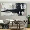 thumbnail image 4 of Original black and white textured abstract canvas oil painting, 3D black and white texture wall art, home wall decor,(41*81cm)16*32 Inches,Unstretched,Frameless, 4 of 4