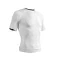 thumbnail image 2 of Compression Training T-Shirt Men's Seamless Athletic Muscle Tops Moisture-Wicking Gym Stretchy Workout Tee White XXL, 2 of 7