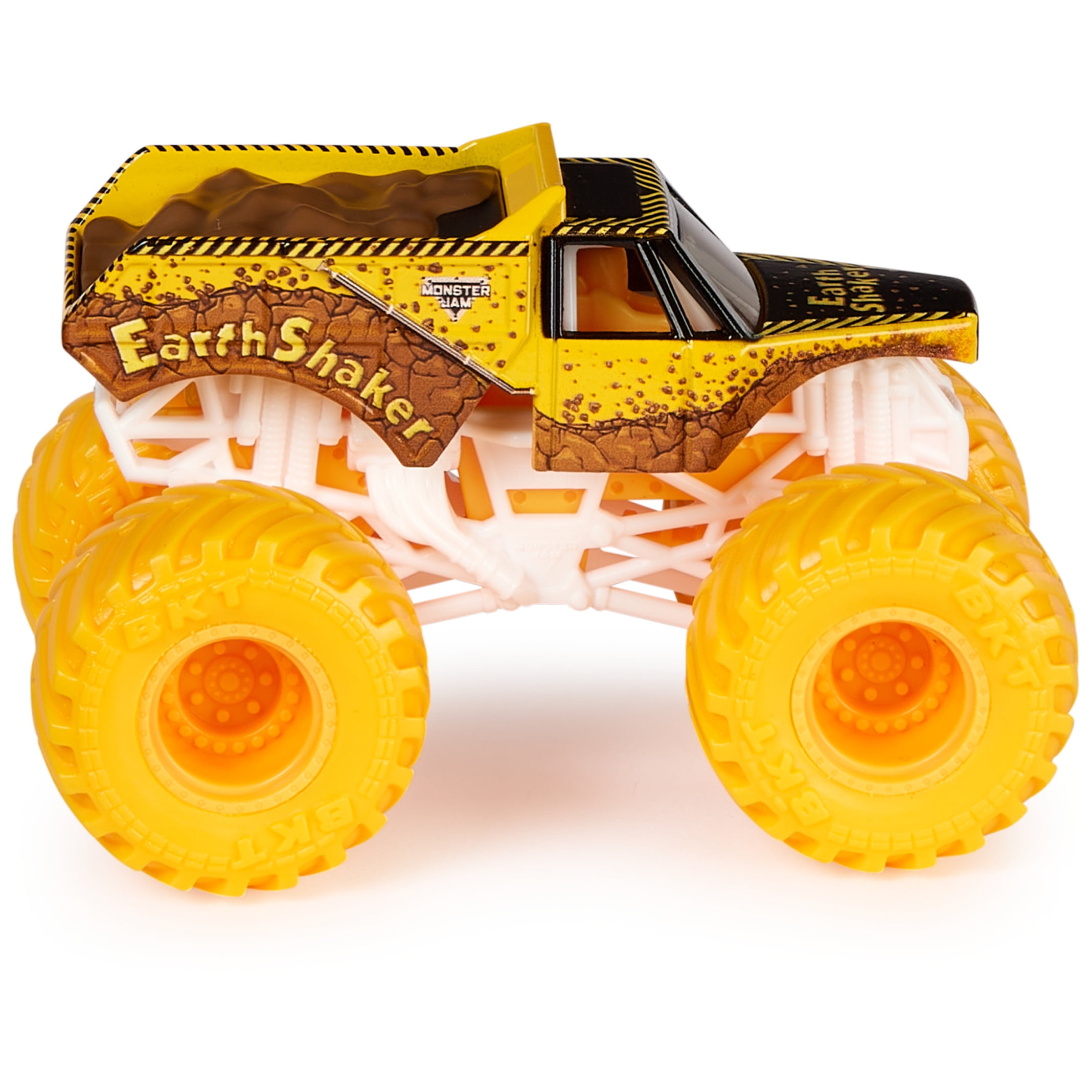 Monster Jam Monster Mutt Dalmation Vs. Earth Shaker - 1:64 Scale Monster Trucks, Girl and Boy Toys