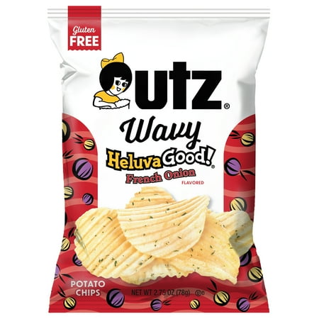 Utz Wavy HeluvaGood!® French Onion Potato Chips, Gluten-Free, 2.75 oz Bag