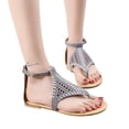 thumbnail image 4 of BONIXOOM Sandals Women Clearance Fall None Wedge Casual Fashion Womens Shoes Gray Size 7.5, 4 of 7
