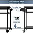 thumbnail image 3 of Outdoor Grill Cart Table with 4 Wheels for Blackstone 17" or 22", 3 of 6