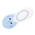 thumbnail image 2 of Under $5 Sock Slippers Blue Ladies Cotton Socks Cute Cat Pattern Slip Design Ladies Boat Socks, 2 of 3