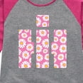 thumbnail image 3 of International Harvester - Pink Daisies Logo - Youth Girls Raglan Graphic T-Shirt, 3 of 6