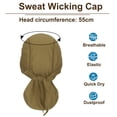 thumbnail image 4 of Uxcell Sweat Wicking Cap Dew Rags Skull Cap Football for Men Brown, 4 of 7