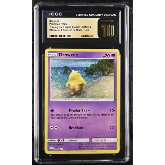 Collectible 2023 Trading Card Game Classic # Drowzee Blastoise & Suicune ex Deck - Holo CGC 10