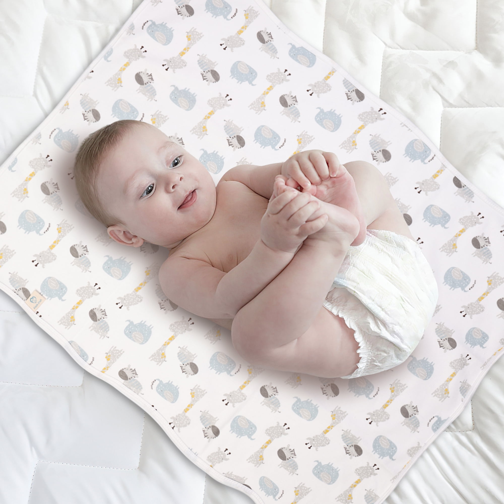 Asung Baby Portable Changing Pad Diaper Urine Baby Mat 27.5"X 22"  Waterproof Pads 3 pack White