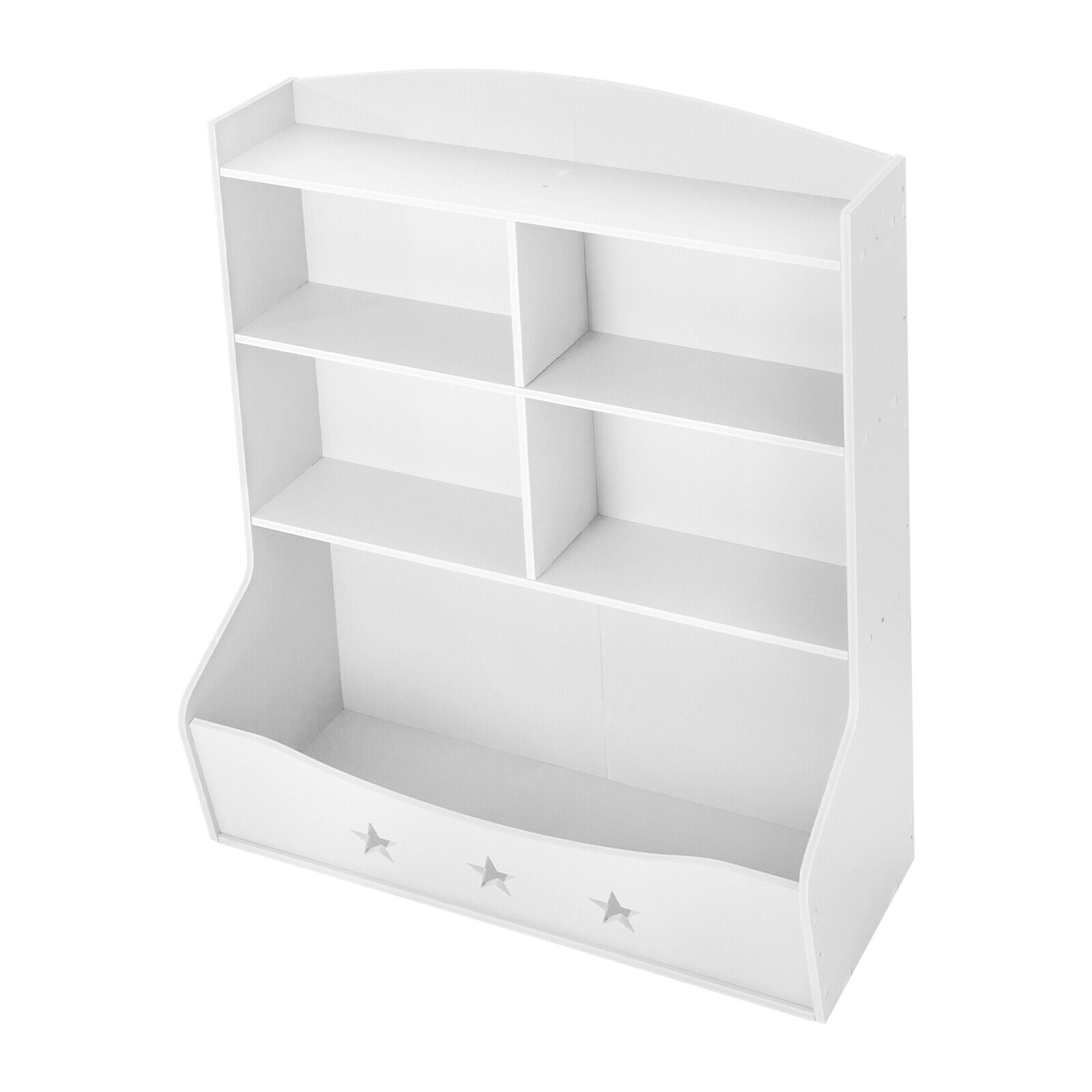 Kids Bin Toy Storage Box Bookcase Organizer Shelf Playroom Bookshelves White 30.12*13.39*36.61in