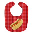 thumbnail image 1 of Babero de Bebé Caroline's Treasures Hot Dog Plaid Grande, 1 of 1