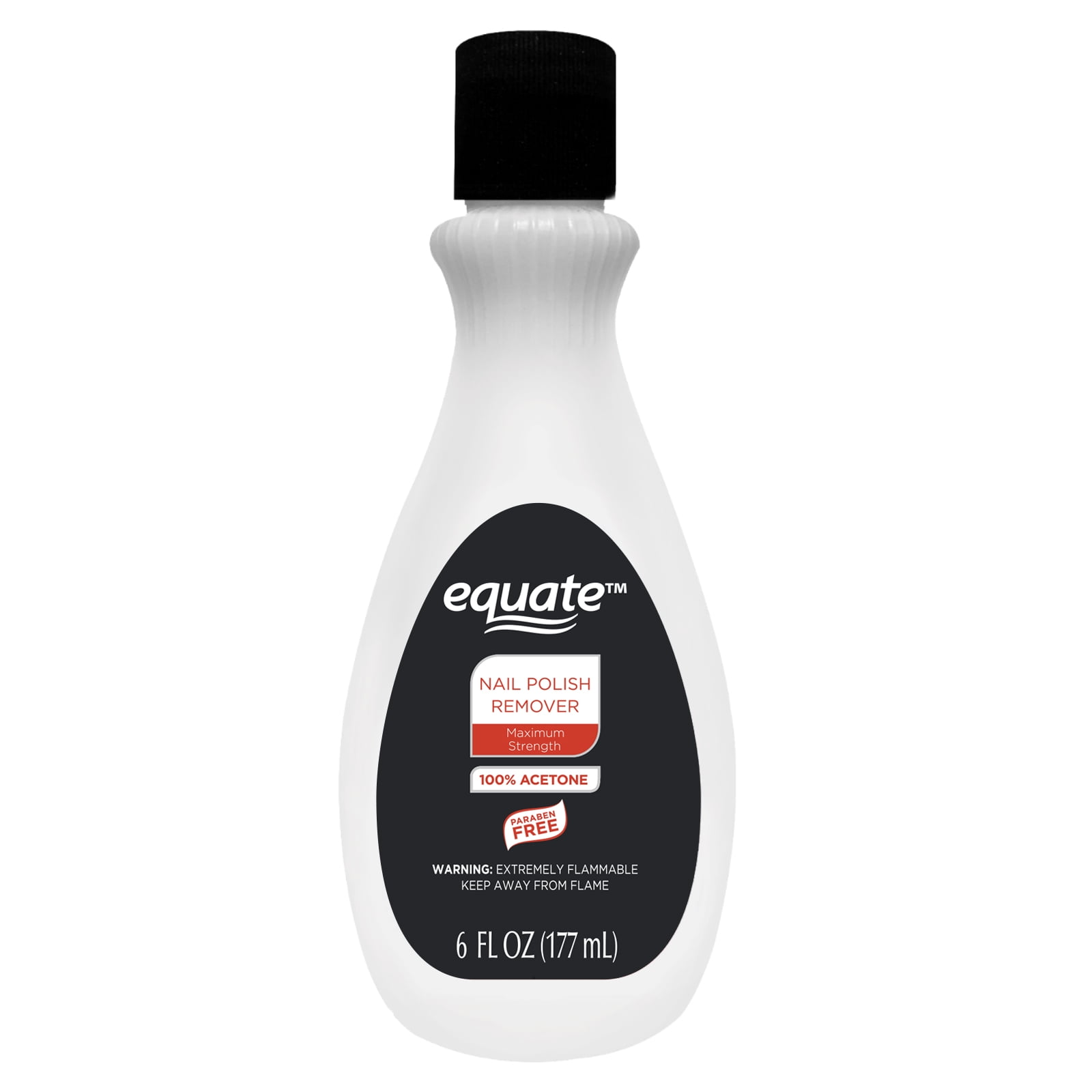 Equate Brand 100 Acetone Nail Polish Remover, 6 fl oz Bottle