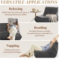 thumbnail image 4 of S-HOME Microfiber Lounge Chair With Anti-Slip Bottom Button-Tufted Design For Living Rooms, Gaming, Or Family Time, Gray, 4 of 8