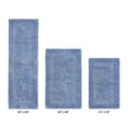 thumbnail image 2 of Better Trends Luxury Bath Rug 3 Piece Set 100% Cotton Tufted Bathroom Rug Water Absorbent, Reversible Machine Washable Runner Mat for Bathroom Floor Decor, Tub, Laundry Room Dark Blue Lux Collection, 2 of 4