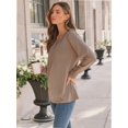thumbnail image 3 of Womens Long Sleeve Tops Dressy Casual Shirts Pleated Crewneck Basic Blouses Fall Trendy Outfits, 3 of 6