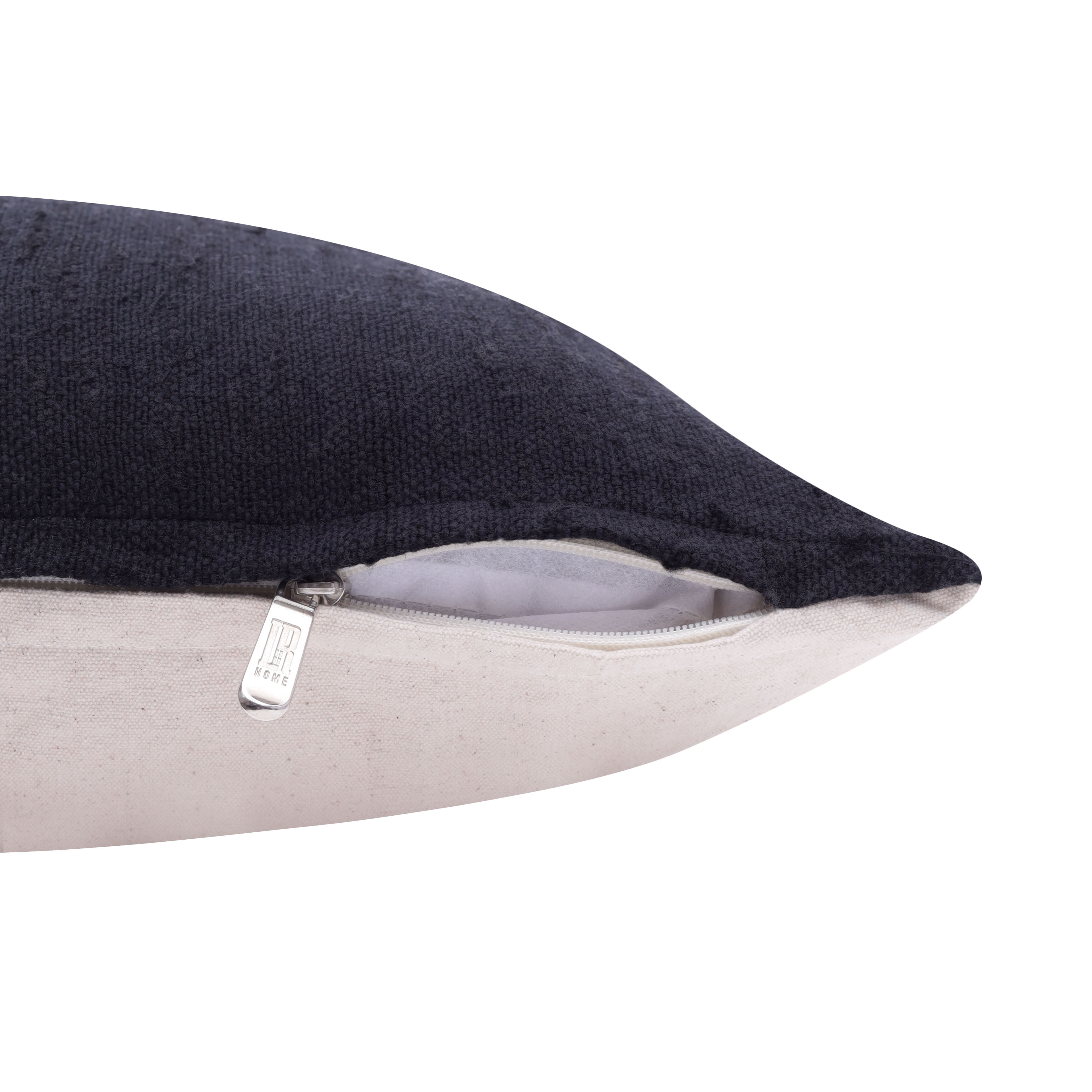 Harlow Hill Stacy Garcia 20" x 20" Onyx Solid Linen Blend Adult Decorative Throw Pillow Cover