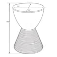 thumbnail image 5 of LeisureMod Side Table Modern Hourglass End Table Compact Accent Drum Table with Removable Lid for Storage Indoor and Outdoor Use Boyd Series in Light Grey, 5 of 12